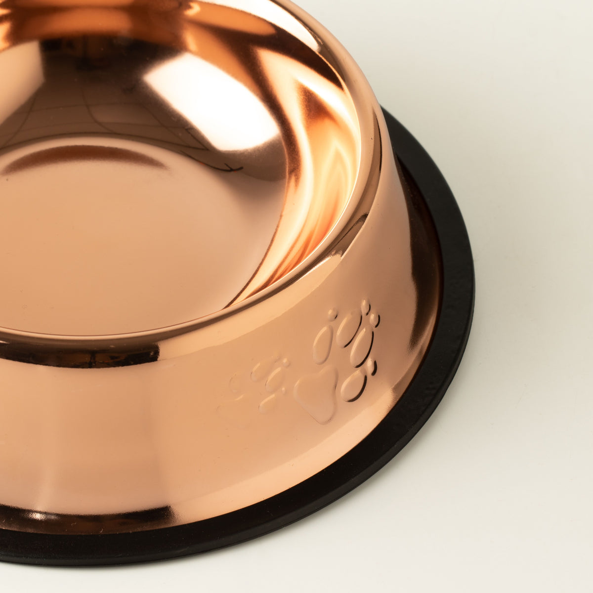 Copper-Style Stainless Steel Pet Bowl – 22cm
